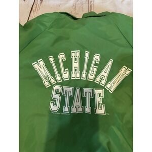 Vintage Michigan State Satin Jacket Spartans  Youth Lg 14/16 Women's Small Med